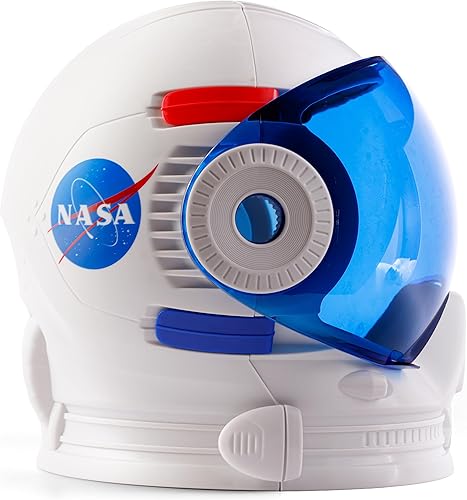 Blue Marble NASA Astronaut Helmet Halloween Costume Accessory – Wearable e Helmet for Astronaut Costume for Kids, Sticker Sheet, Halloween Accessory for Boys and Girls, Dress Up and Pretend Play