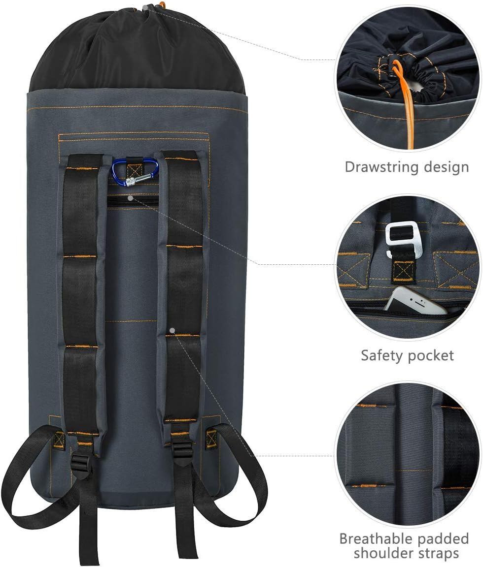 Chrislley 115L Extra Large Laundry Bags Backpack Laundry Hamper Backpack Collapsible Laundry Bag for College Dorm Hanging Laundry Hamper Bags with Adjustable Shoulder Straps ( Dark Grey,XL )
