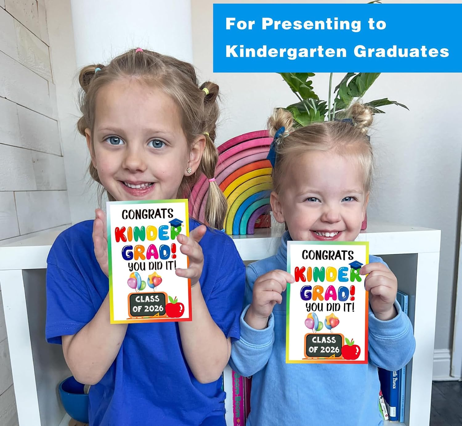 JUESMOS Class of 2026 Kindergarten Graduation Gift Card for Kids - Kindergarten Greeting Card with Envelope - Preschool Prek Graduation Gifts for Kids Girls Boys image 3