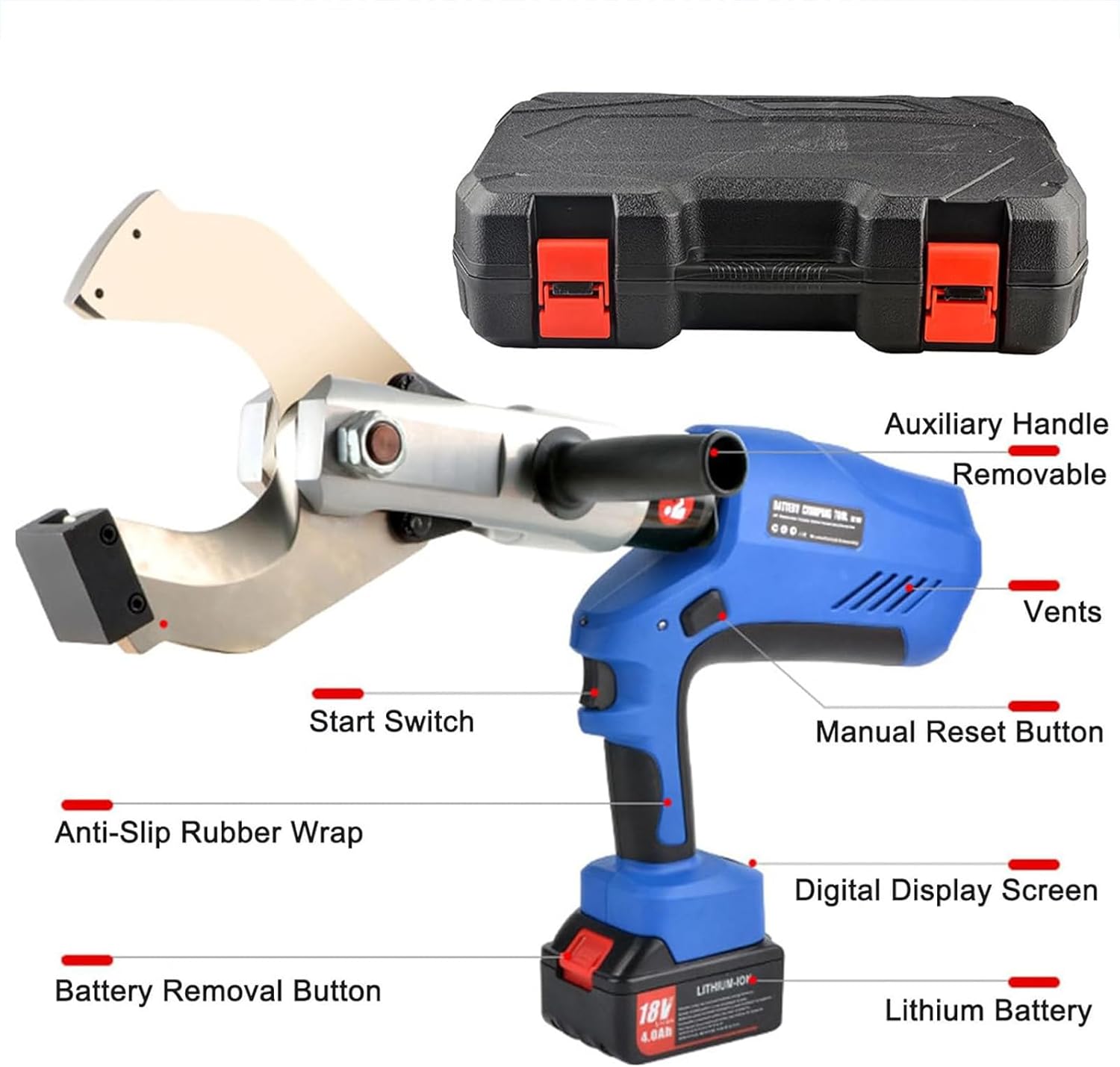 IGZVMBO ケーブルカッター 電線切断ツール 電源油圧ケーブルカッター