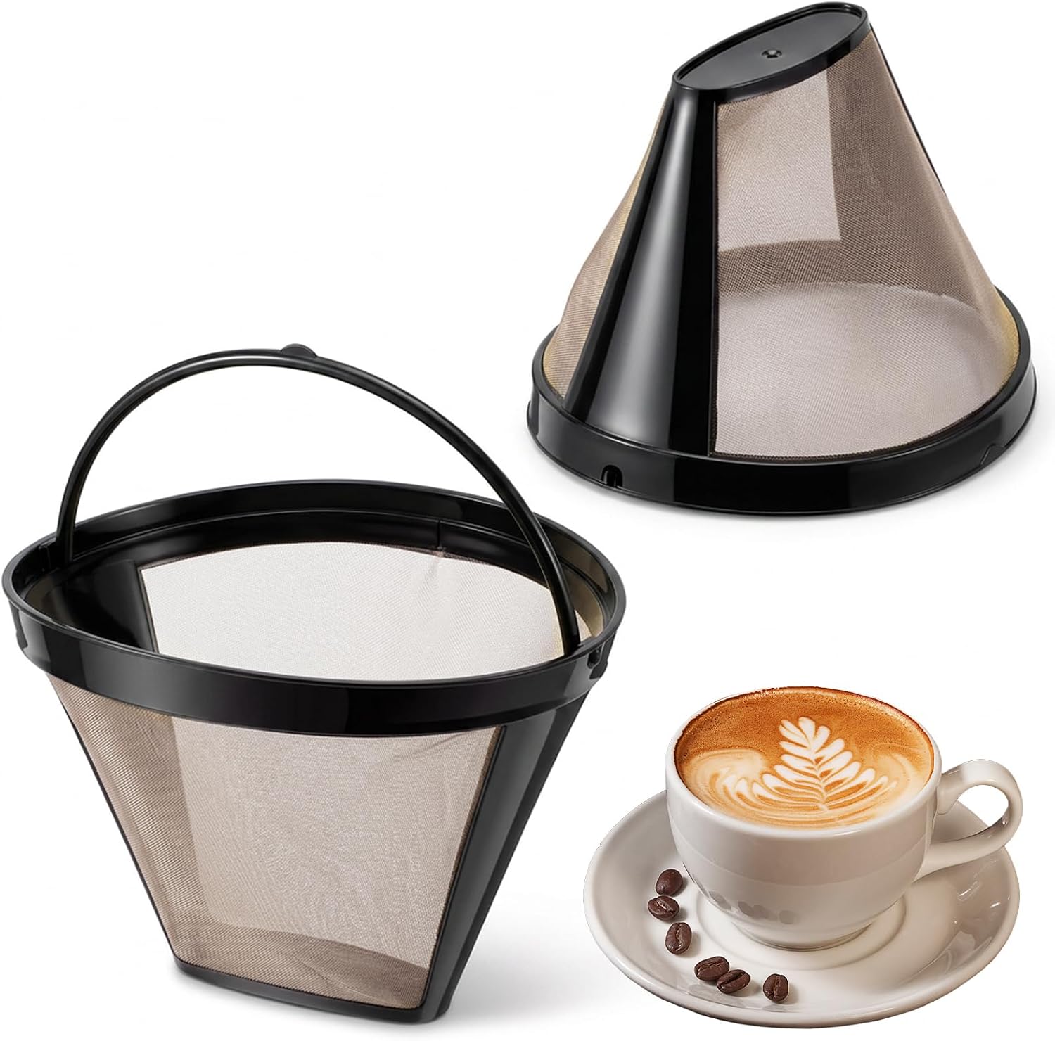 JJUNW 2 Pcs Reusable Coffee Filters,...