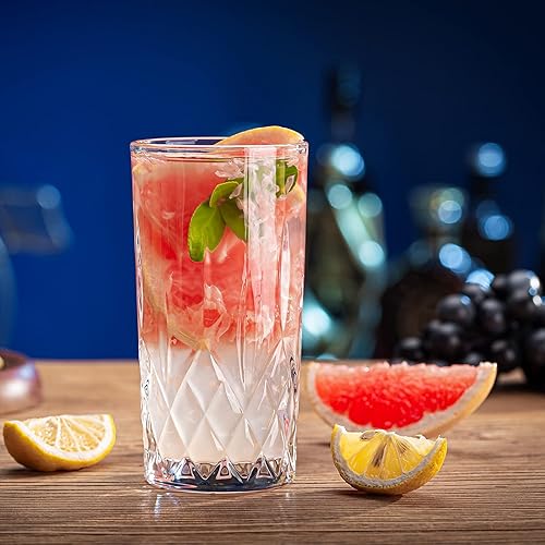 Miniatura 6 de Crystal Highball - Juego de 8 vasos de vidrio para beber, 11 onzas, duraderos para cócteles, agua, jugo, cerveza, vino, edición especial, juego de