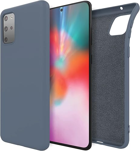 JUST4YOU Carcasa suave para Samsung Galaxy S20 Plus, cubierta de ajuste delgado, forro de microfibra, acabado mate (gris) CS_ST_GS20P_GY