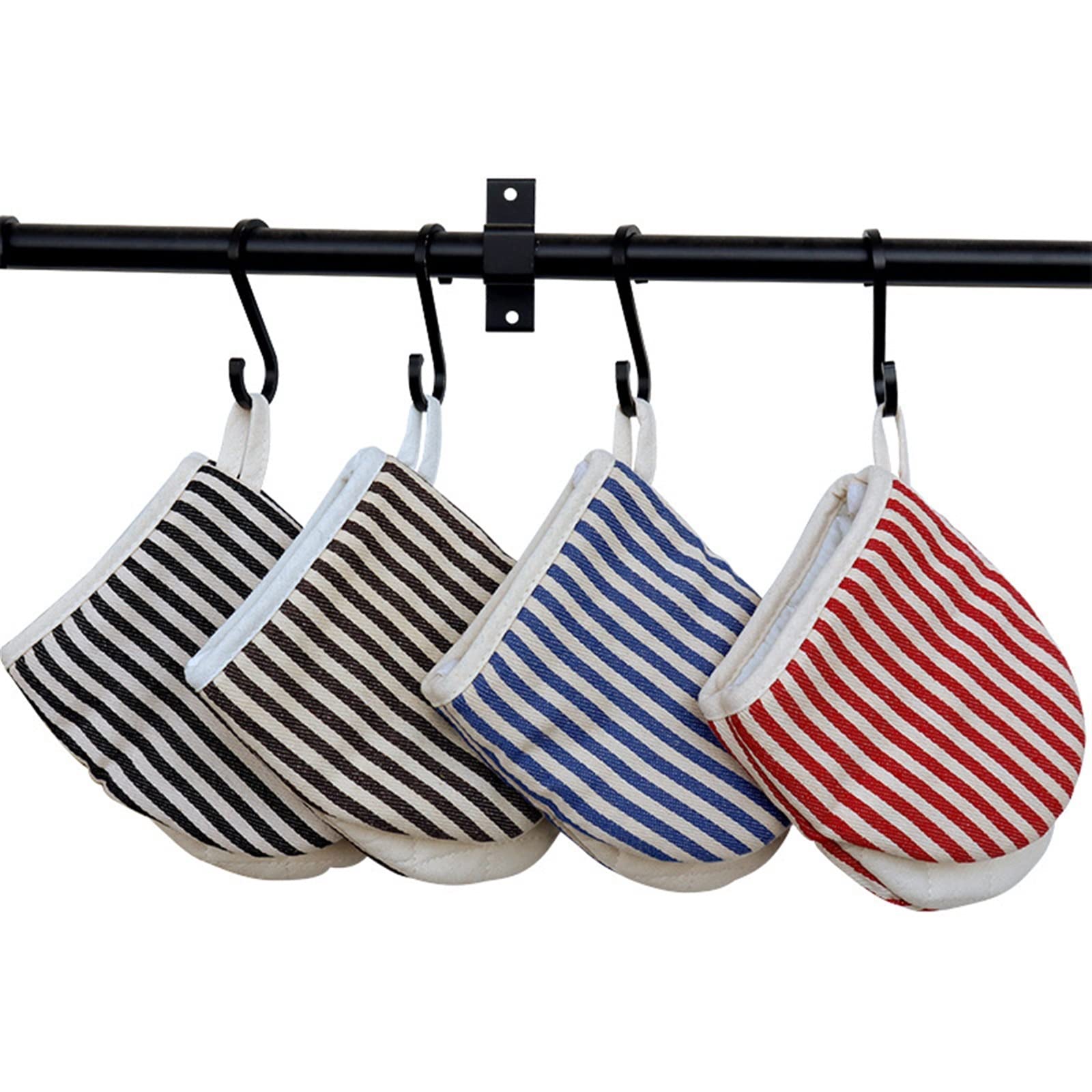 Gants isolants for Four à Micro-Ondes, Mitaines en Coton, maniques, Gants de Cuisine, Gants de Four, Gants à Main, Pince à Main(Blu)