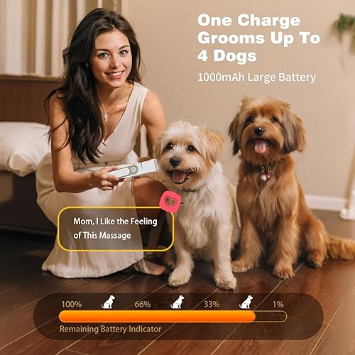 Miniatura 3 de Kit de aseo para perros con herramientas 4 en 1, recortador de patas de perro inalámbrico y resistente al agua IPX7 y molinillo de uñas para perros,