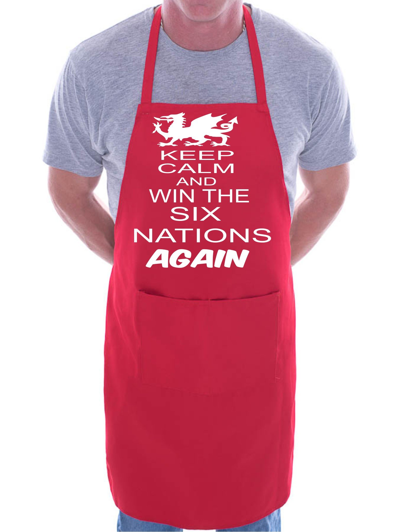 Print4U Wales Win 6 Nations Rugby BBQ Cooking Funny Novelty Apron Red
