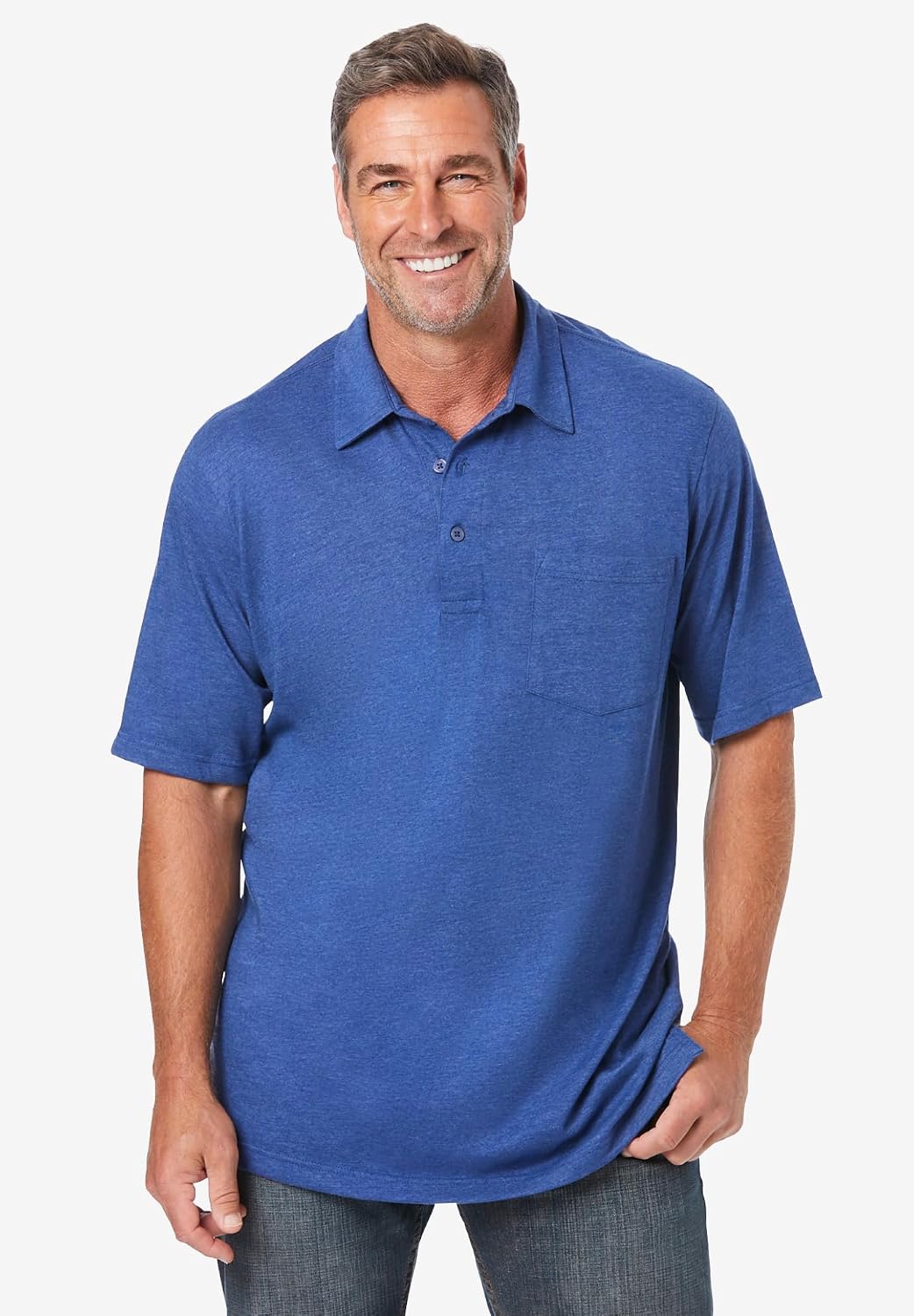 KingSize Men's Big & Tall Shrink-Less Lightweight Polo
