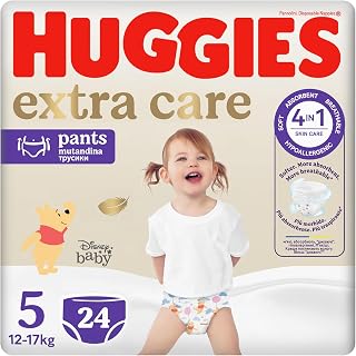 Huggies Extra Care, 24 Pannolini Mutandina, Taglia 5, 12-17Kg