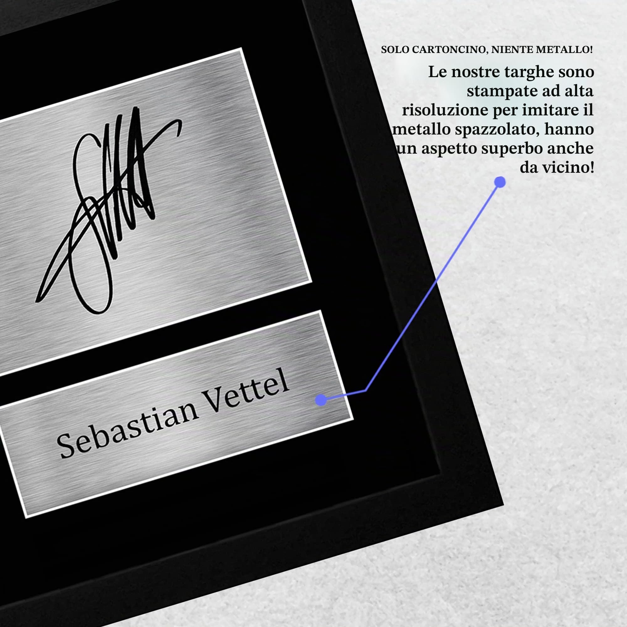 HWC Trading Sebastian Vettel A4 Incorniciato Firmato Regalo Visualizzazione Delle Foto Print Immagine Autografo Stampato Per F1 Appassionati Di Formula Uno