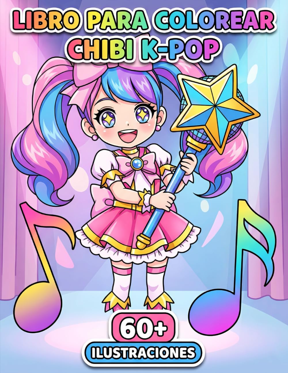 Chibi K-Pop - Libro para Colorear: Más De 60 Ilustraciones Divertidas Y Adorables Para Niños De 6 A 12, Adolescentes Y Momentos De Relax