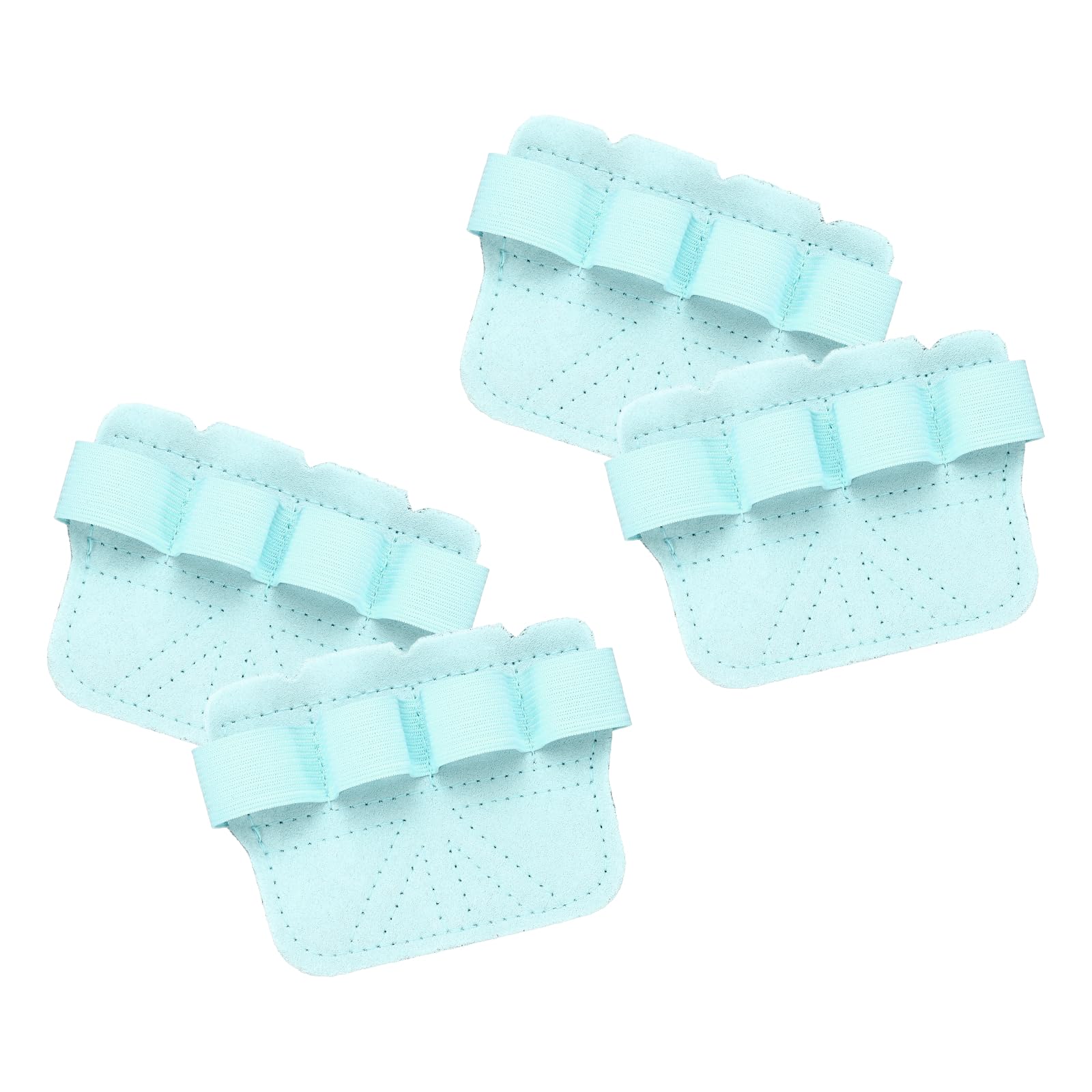 YELARXI Anti-Slip Workout Grip Pads, Lifting Grips Pads Weight Gloves for Men Women,4 Pack & Cowhide & Blue - Fitting for (Weightlifting/Deadlift/Pull-Up/Gym Training/Yoga)