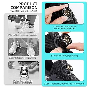 JRILUO Automatische Drehverschluss-Schnürsenkel - Nie Wieder Schuhe Binden!