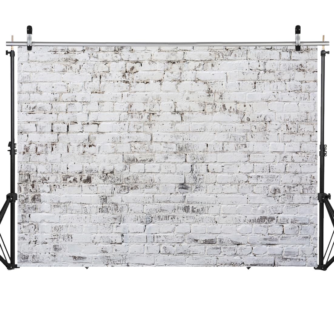 SJOLOON Retro Brick Wall Backdrop White Nostalgia Photo Backdrop for Birthday Party Decoration Photography Studio Props 12690 (7x5FT)
