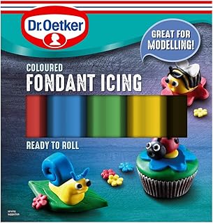 Dr. Oetker Ready to Roll Coloured Fondant Icing, 5 x 100g