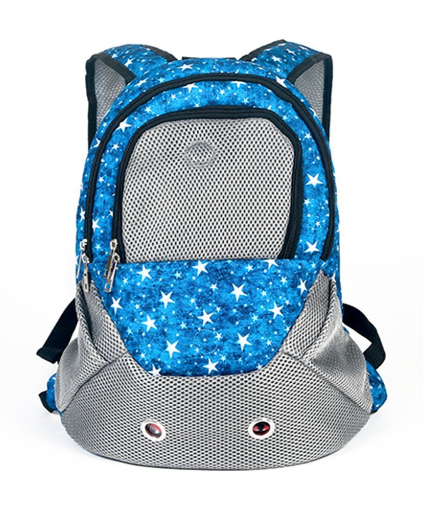 Dog Carrier Backpack for Small Dogs, Pet Carrier Front Backpack, Safety Interior Rope Buckle, Solid Padding Bottom and Adjustable Waist Strap for Added Support (Blue)