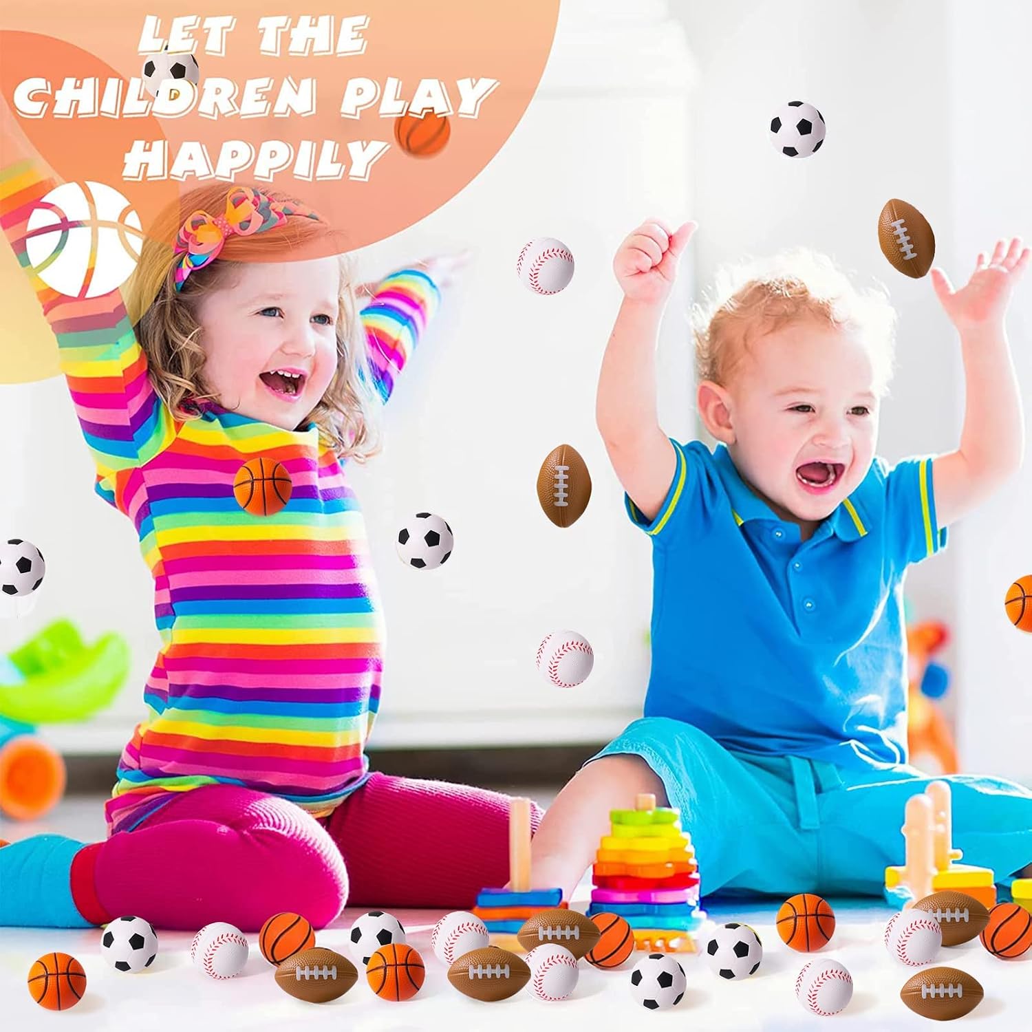 36 Sets Valentines Day Sports Gift Card for Kids with Stress Balls Mini Squeeze Foam Soccer Basketball Baseball Football Stress Relief Balls Toys Bulk for Classroom Exchange, Valentine Party Favors