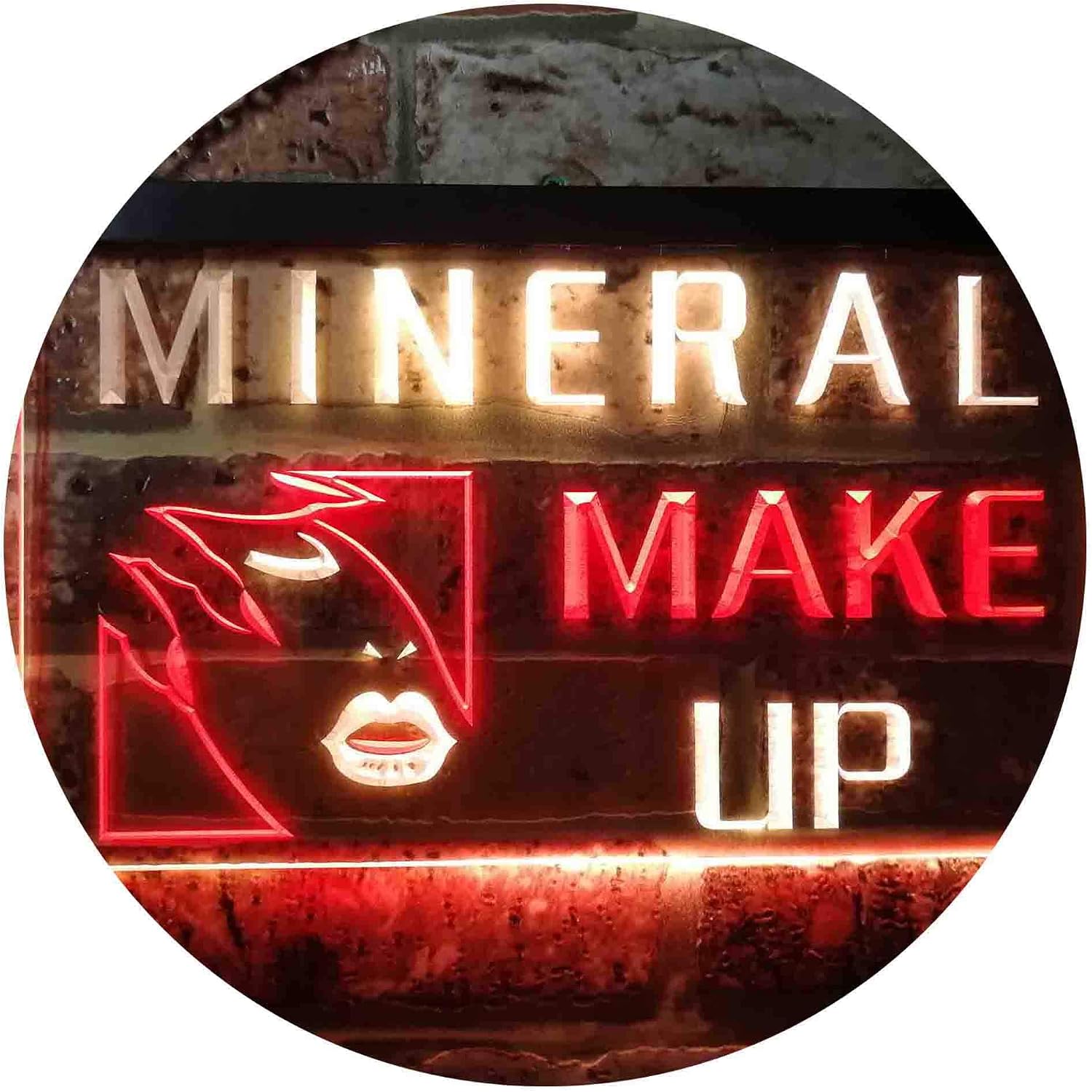 ADVPRO Mineral Make Up Beauty Salon Dual Color LED Neon Sign Red & Yellow 24" x 16" st6s64-i0215-ry