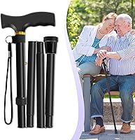 Vista 4 de Walking Cane ANCKNE Cane for Woman Lightweight, 5-Level Height Adjustable and Aluminum Folding Canes for Seniors Ergonomic Wheeled Handle