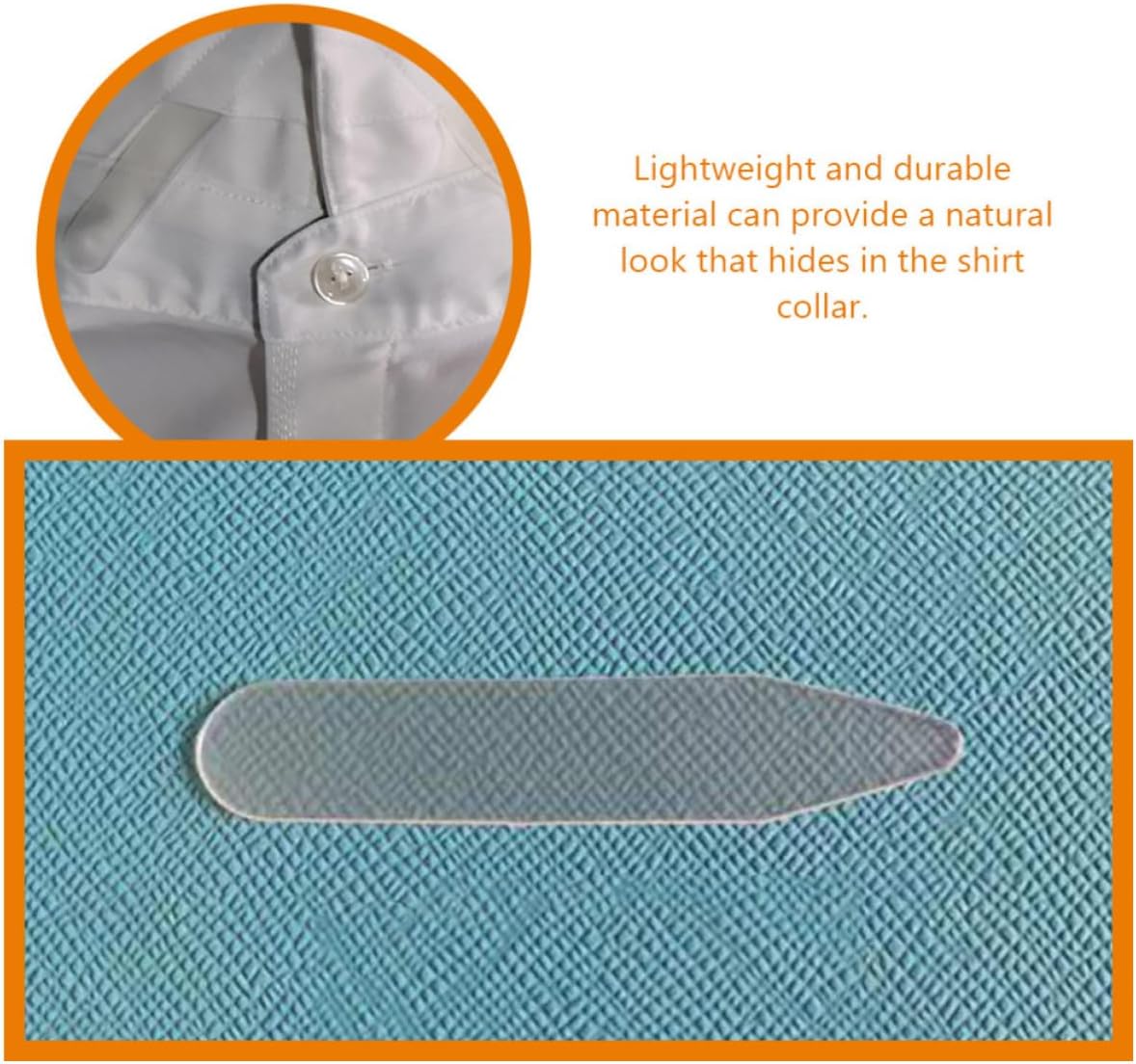 200pcs PET Collar Stays for Dress Shirts, Men Women Collar Support