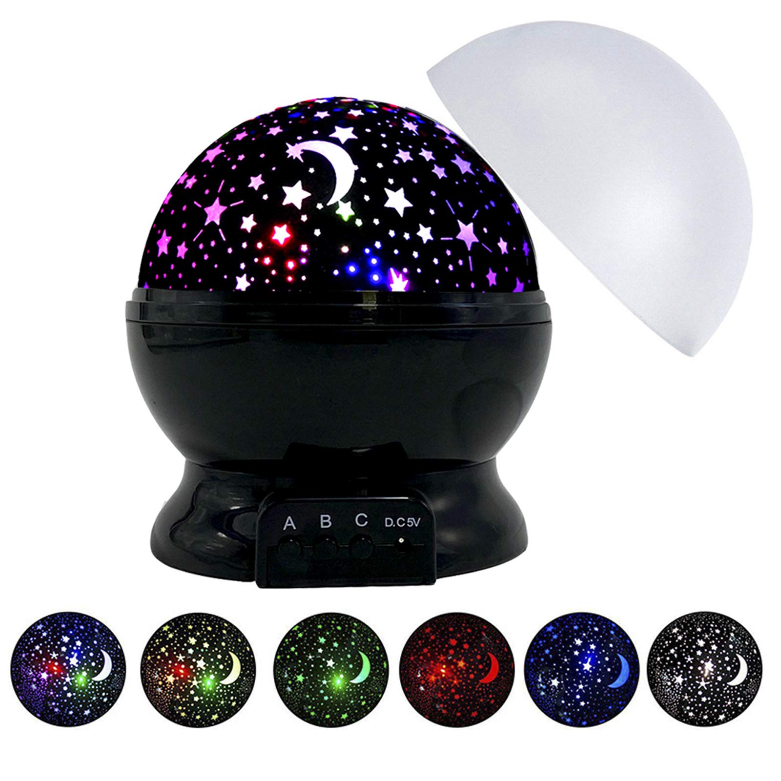 Star Night Light Projector for Kids, Rotating Baby Night Light Lamp Light  up Your Bedroom with Moon Stars, Best Birthday Xmas Gift for 6-12 Year