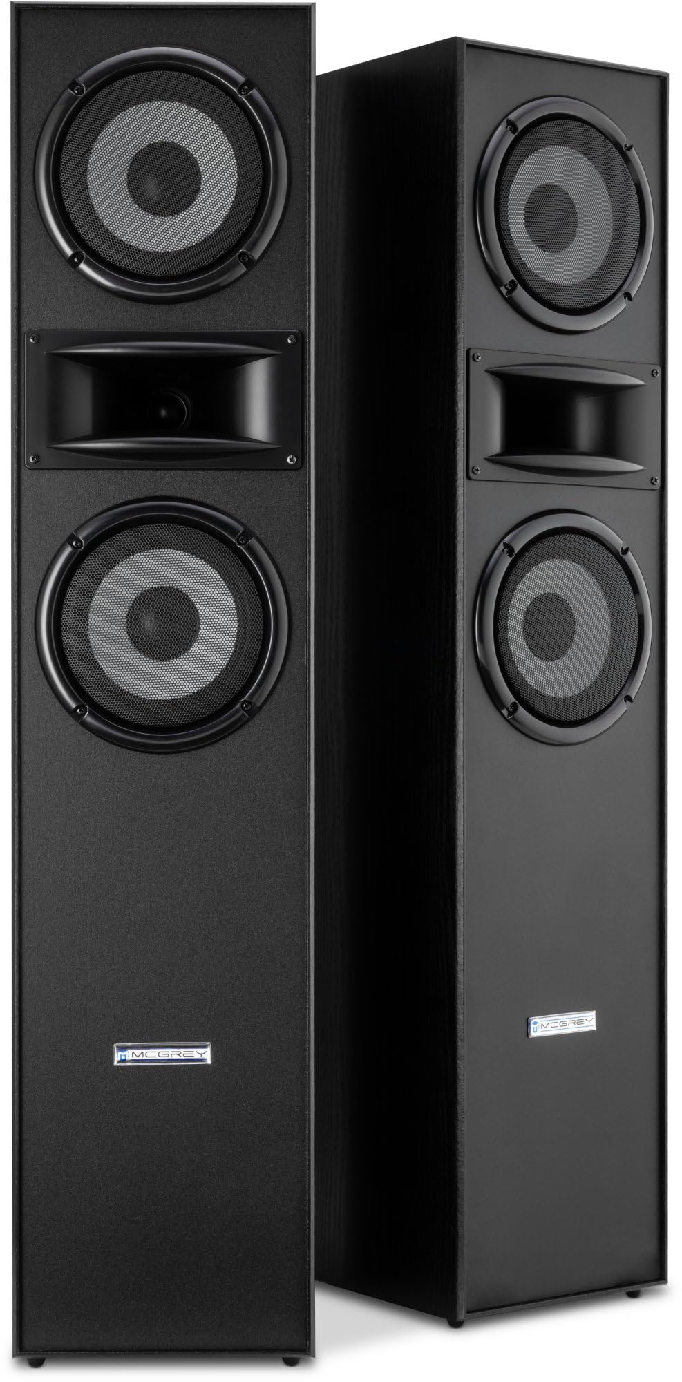 McGrey HTS-65320 BK HiFi Standlautsprecher Paar schwarz 2X 80W RMS | Paar 3-Wege Standlautsprecher, Leistung pro Lautsprecher: 80 Watt RMS (160W MAX), entspricht 160 Watt RMS (320W MAX) pro Paar