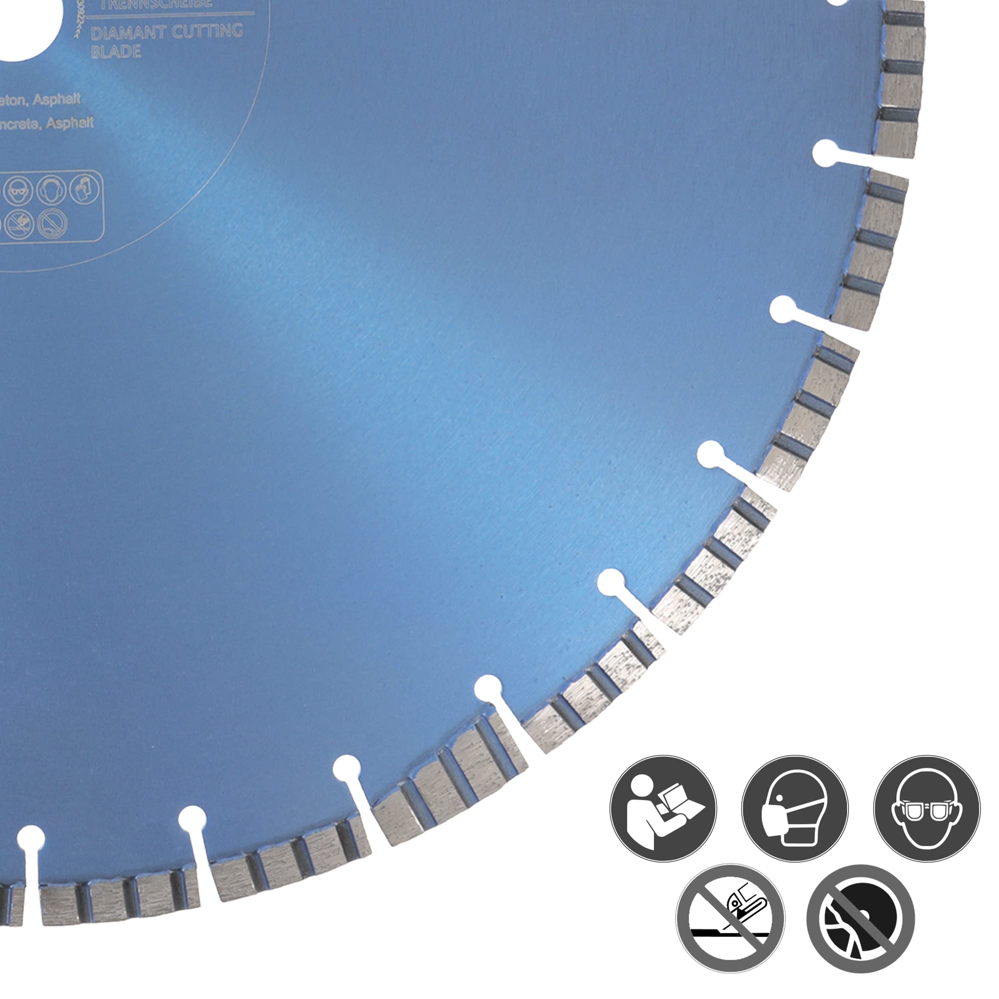 PRODIAMANT Disco de corte de diamante 450 mm x 25,4 mm Premium asfalto hormigón disco de corte soldado láser 450 mm