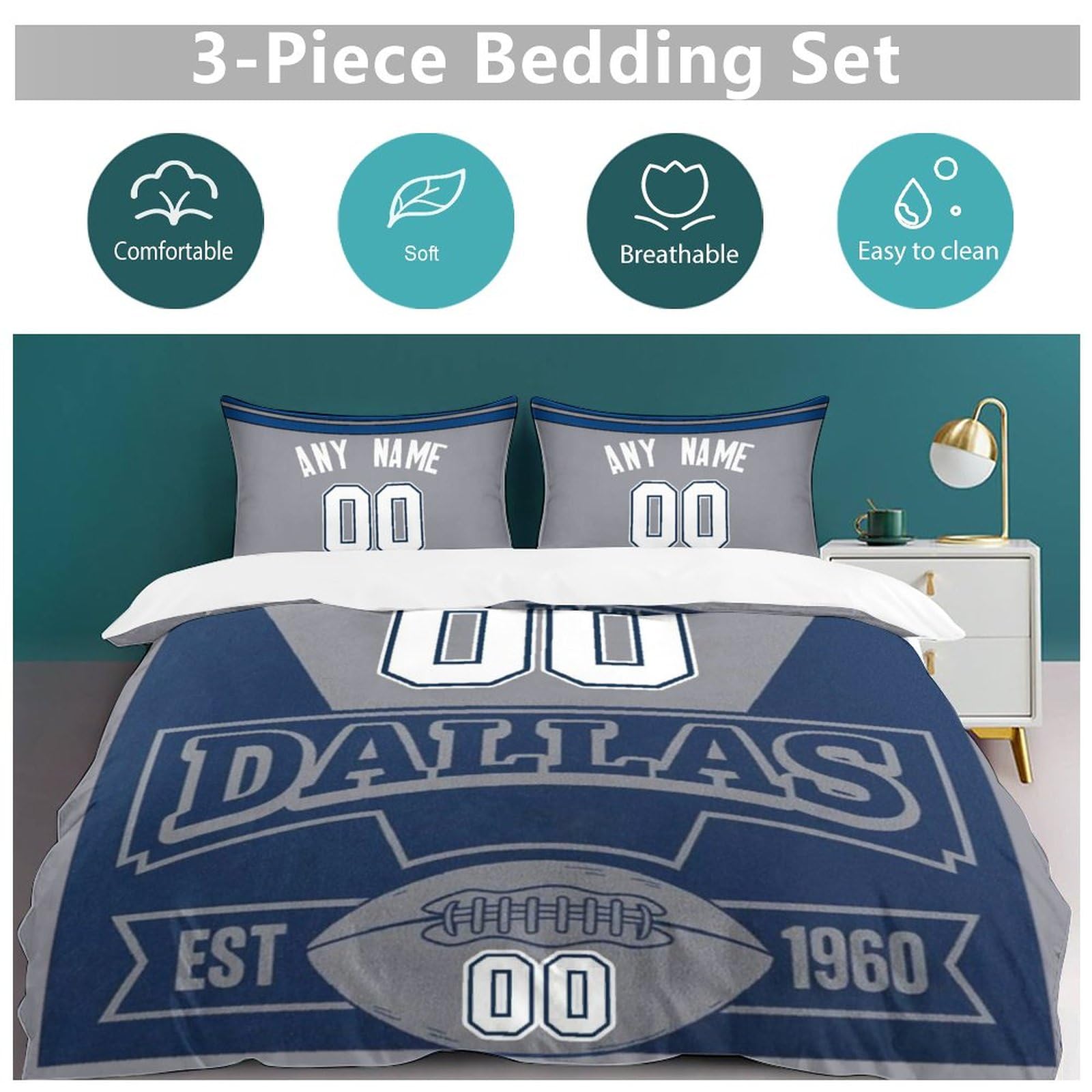 Thanksgiving Pillow Covers 18x18 Custom Football Comforter Set