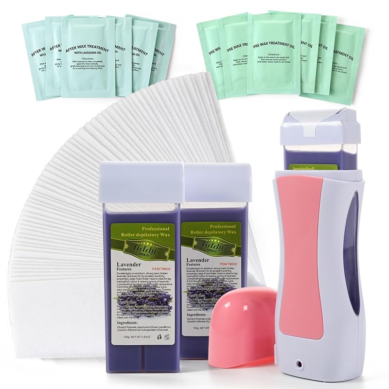Kit de Depilação com Cera Roll-on liddy Dance, com Aquecedor e Óleo de Lavanda