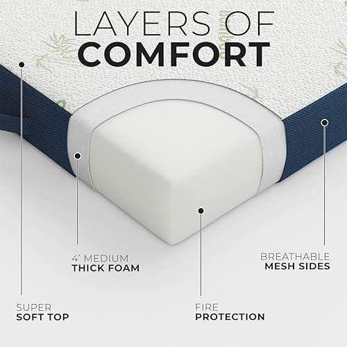 Miniatura 16 de Colchón plegable de espuma de tres pliegues, ligero y portátil, cama multiuso y esterilla de yoga – compacto y de fácil almacenamiento – cubierta