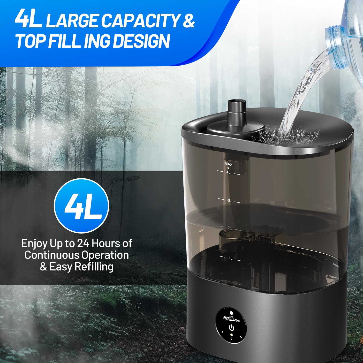REPTI ZOO Smart WiFi Reptile Fogger 4L