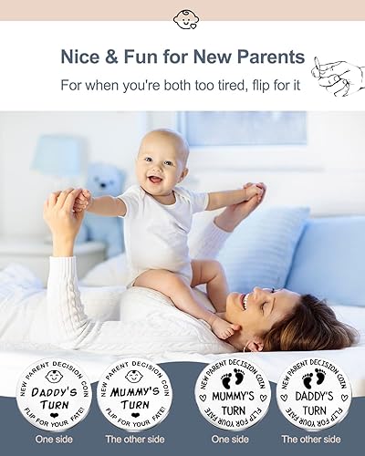 Miniatura 4 de 2 tarjetas de felicitación divertidas de monedas de decisión y caja de regalo regalos para mamá y papá regalos para madres embarazadas para nuevos