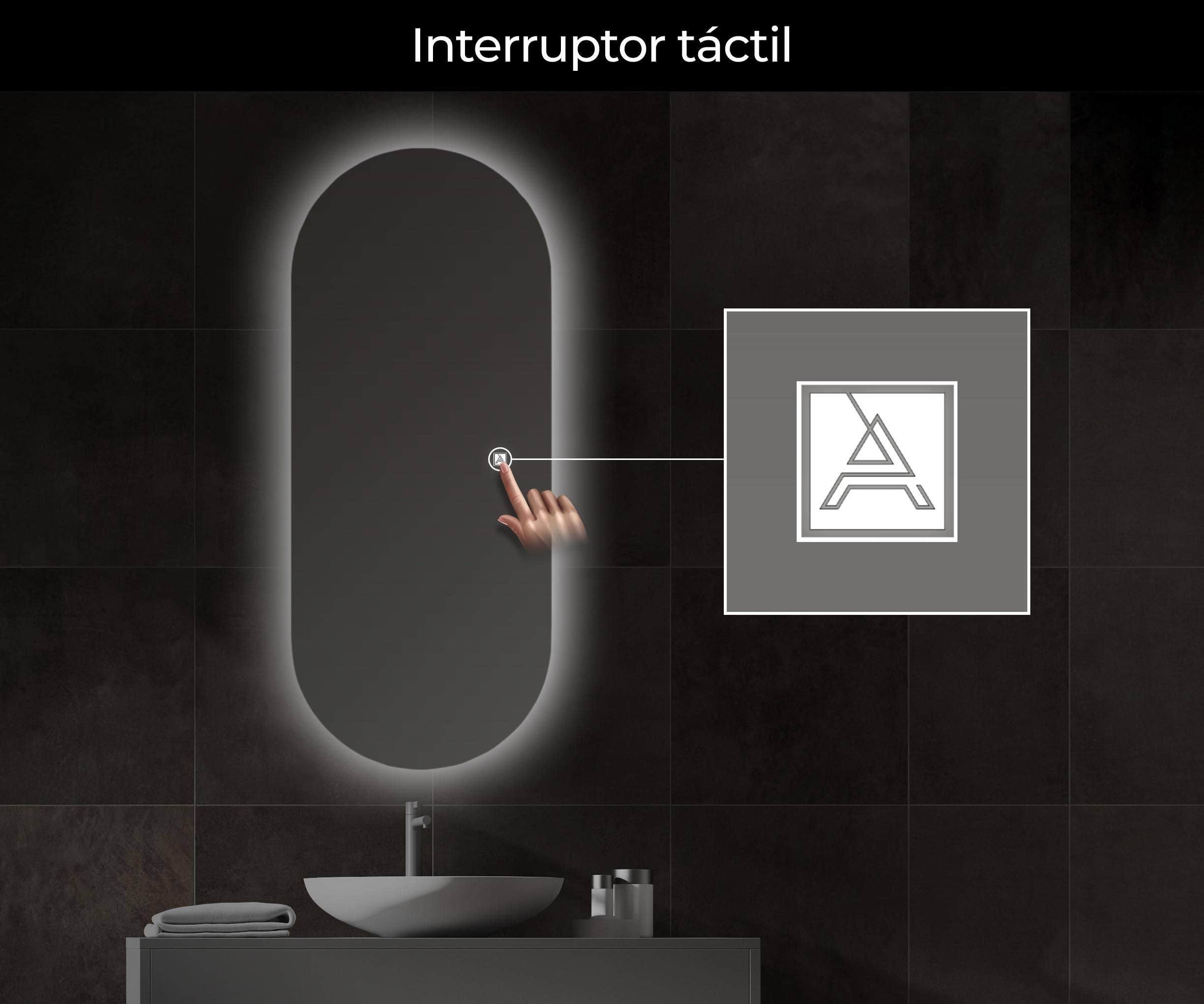 A ARTFORMA Premium Espejo de Baño con Iluminación LED - 110x80 - Luz Espejo de Pared - Diferentes tamaños - retroiluminado Iluminado - T106