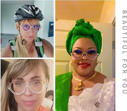 Miniatura 6 de FEISEDY Gafas de bloqueo de luz azul para mujer con incrustaciones de ojo de gato antifatiga ocular B2995