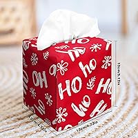 Vista 51 de Tissue Box Cover Square Decorative Tissue Box Holder Cute Funny Cube Tissue Case Cover-Alpaca Tissue Box Cover