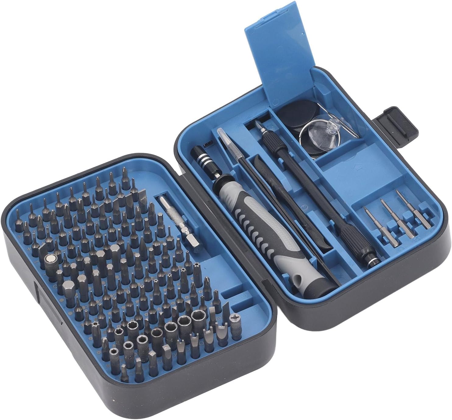 KASTWAVE Precision Screwdriver Set 130 in 1 with 120 Bits, Magnetic Repair Tool Kit with Mini Built-in Box for Electronics, Jewelers, Game Console, Ideal for Repair and Maintenance (Navy Blue)