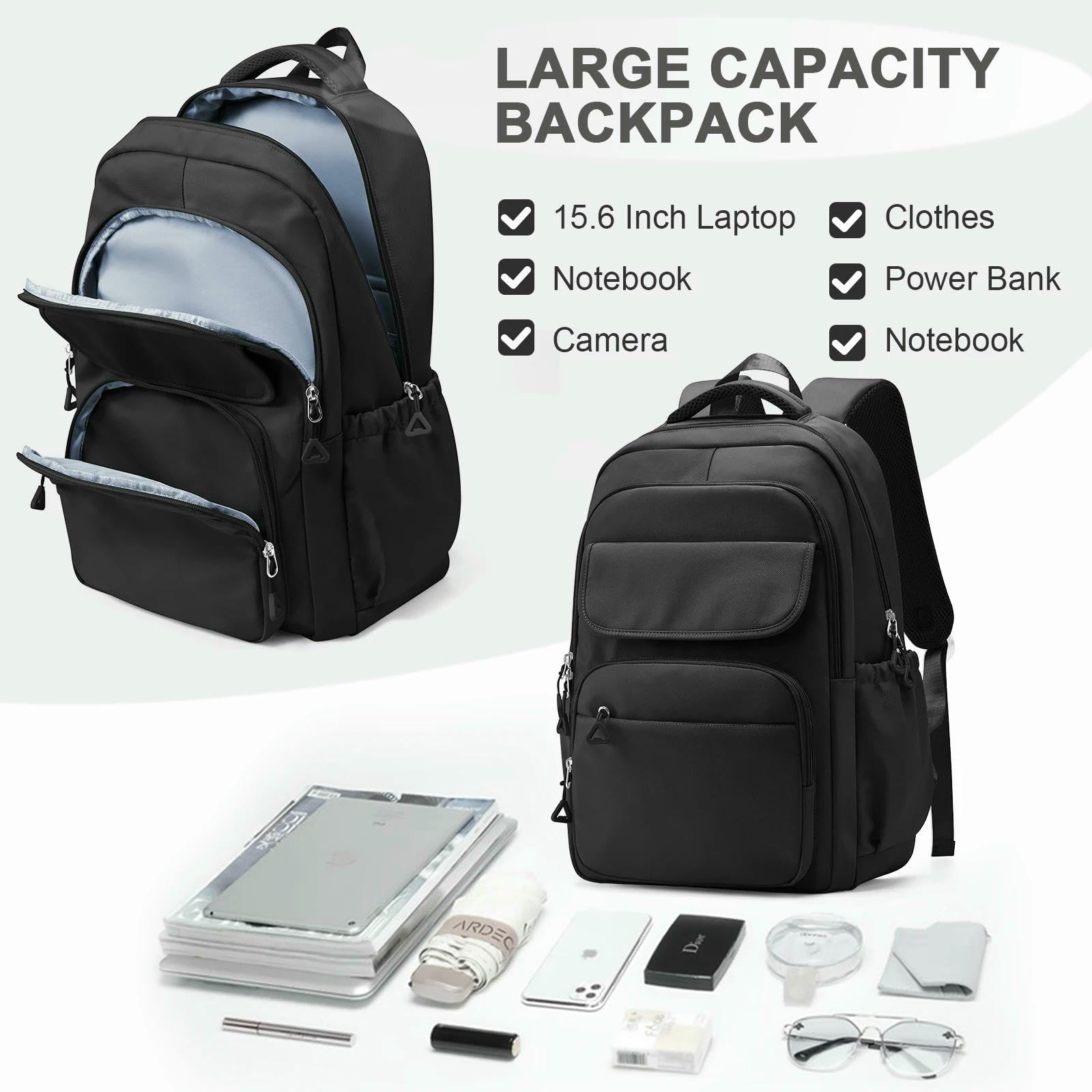 Zaino da Viaggio per Computer Portatile dello Studio Universitario della Scuola Gioventù Anti-furto Scuola, Borsa Libreria Multi Tasca-Blue