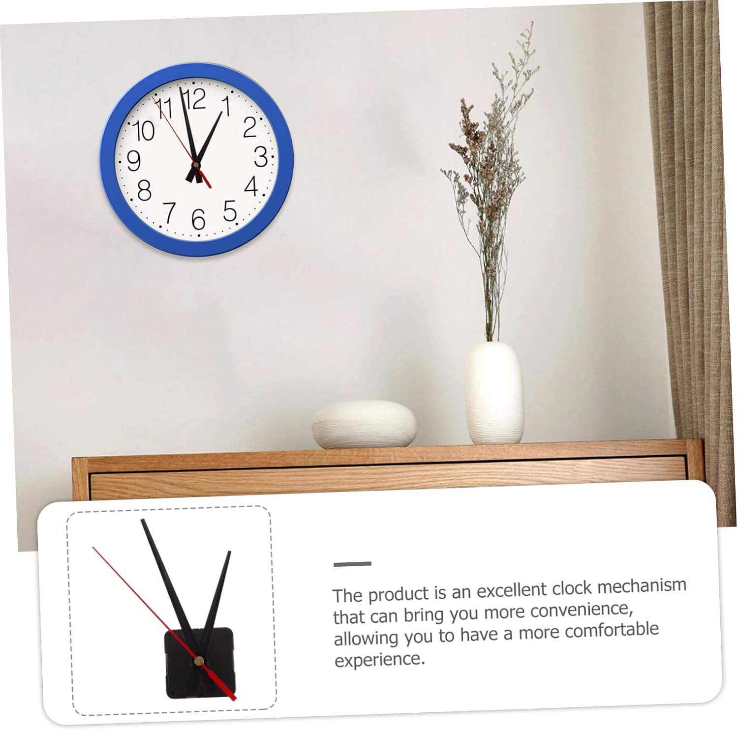 1set DIY Clock Kit with Mute Mechanism Clock Movement Parts Easy Installation Suitable for Crafting Custom Designs and Accessories