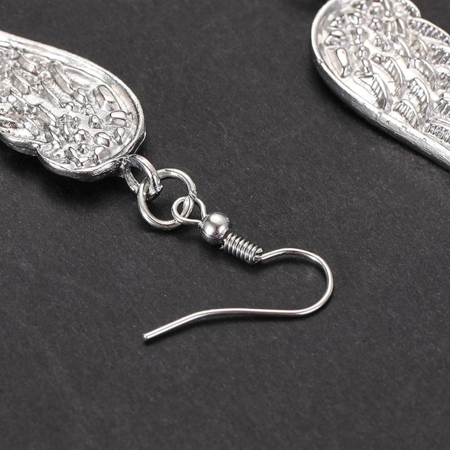 Gothic Angel Wings Earrings for Women Vintage Black Gold Silver Statement Wing Feather Earrings Halloween Jewelry - Image 7