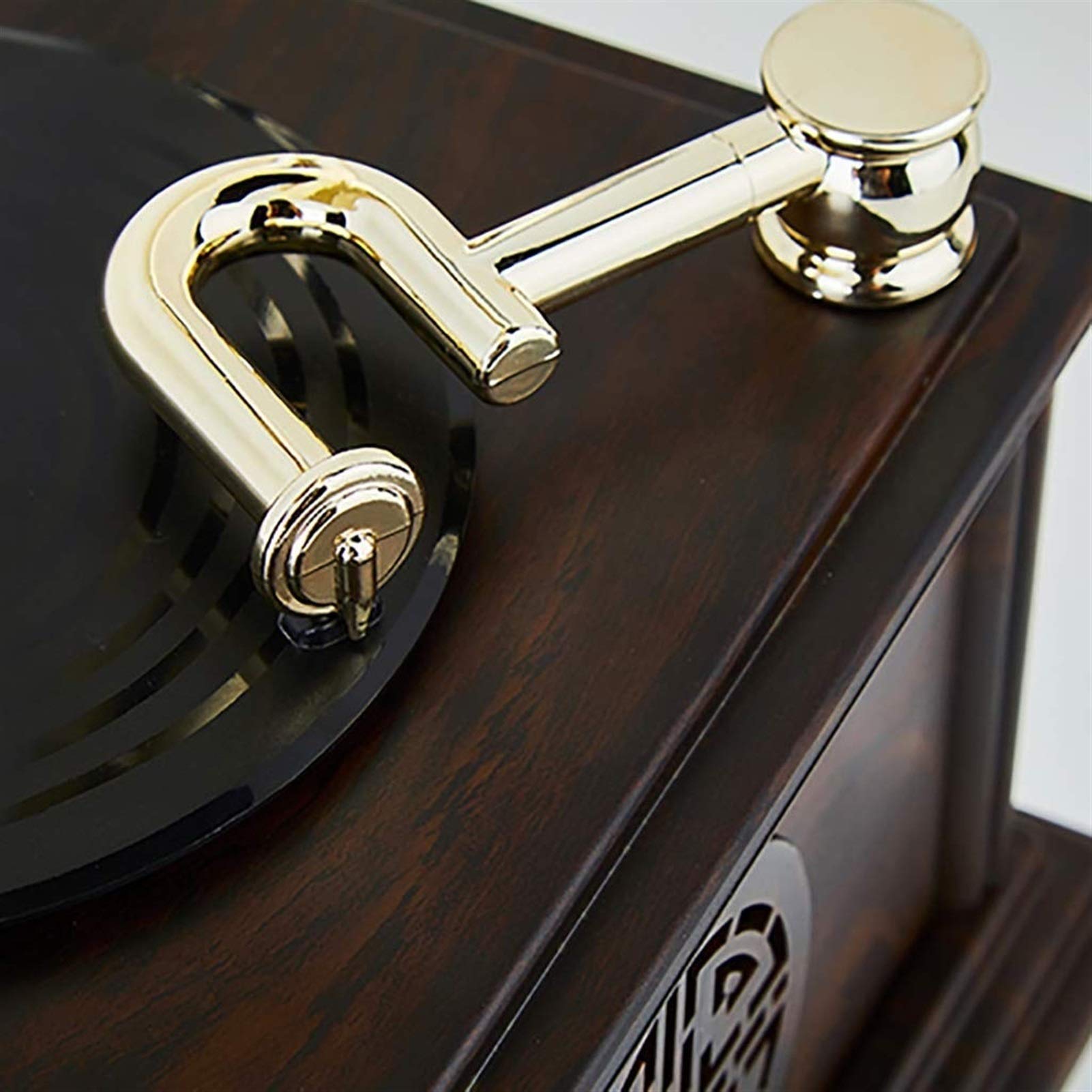 Mini Vintage Retro Classico Grammofono Fonografo Forma Stereo Speaker Sistema Audio Carillon