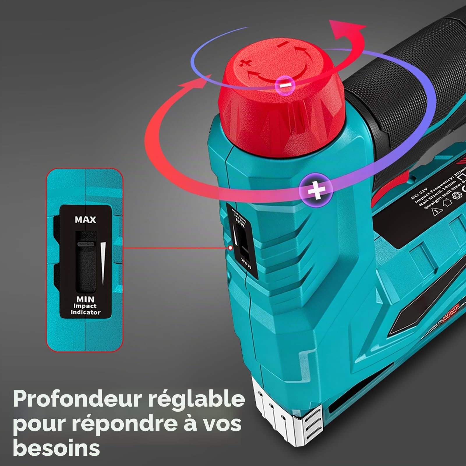 Agrafeuse sans fil compatible avec Makita 18 V batterie