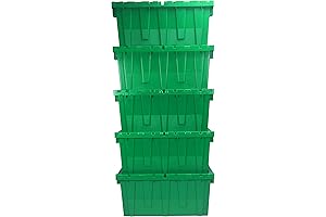 UOFFICE 5-Pack 27” x 17” x 12” Green Storage Totes
