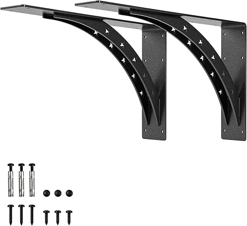 Soportes de estante resistentes de 24 x 15 pulgadas, carga máxima de 900 libras, soportes de metal de aleación de alta calidad (juego de 2) soportes