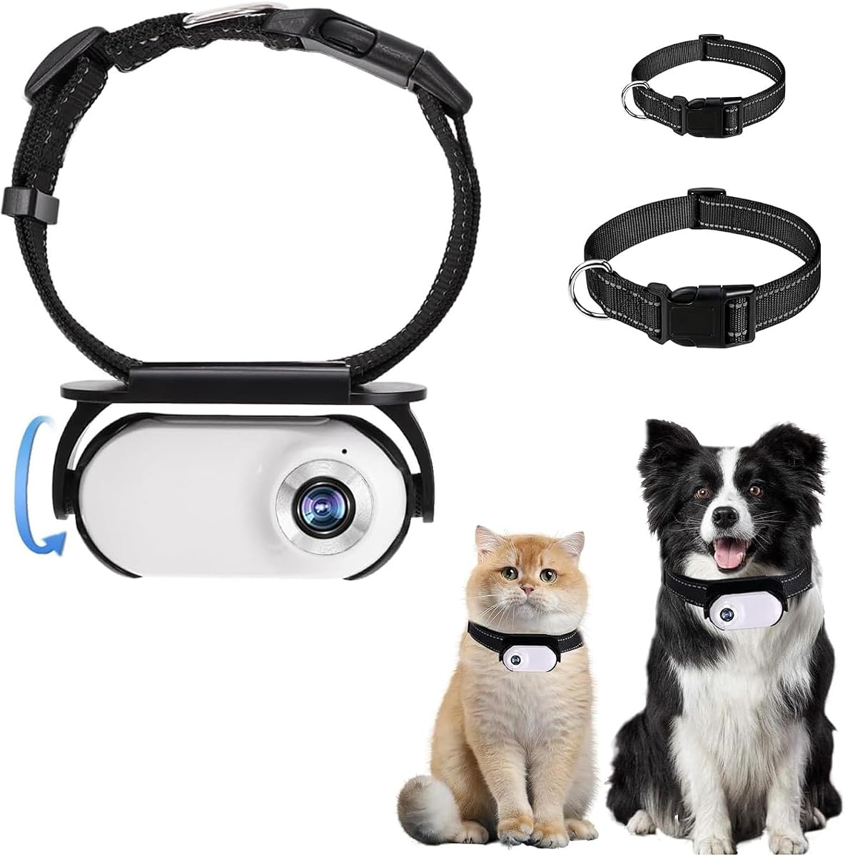 ASHATA Pet Collar Camera