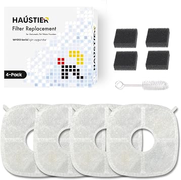 Haustier WF013 Otomatik Seramik Kedi Su Sebili i in Filtre Seti 4 Adet