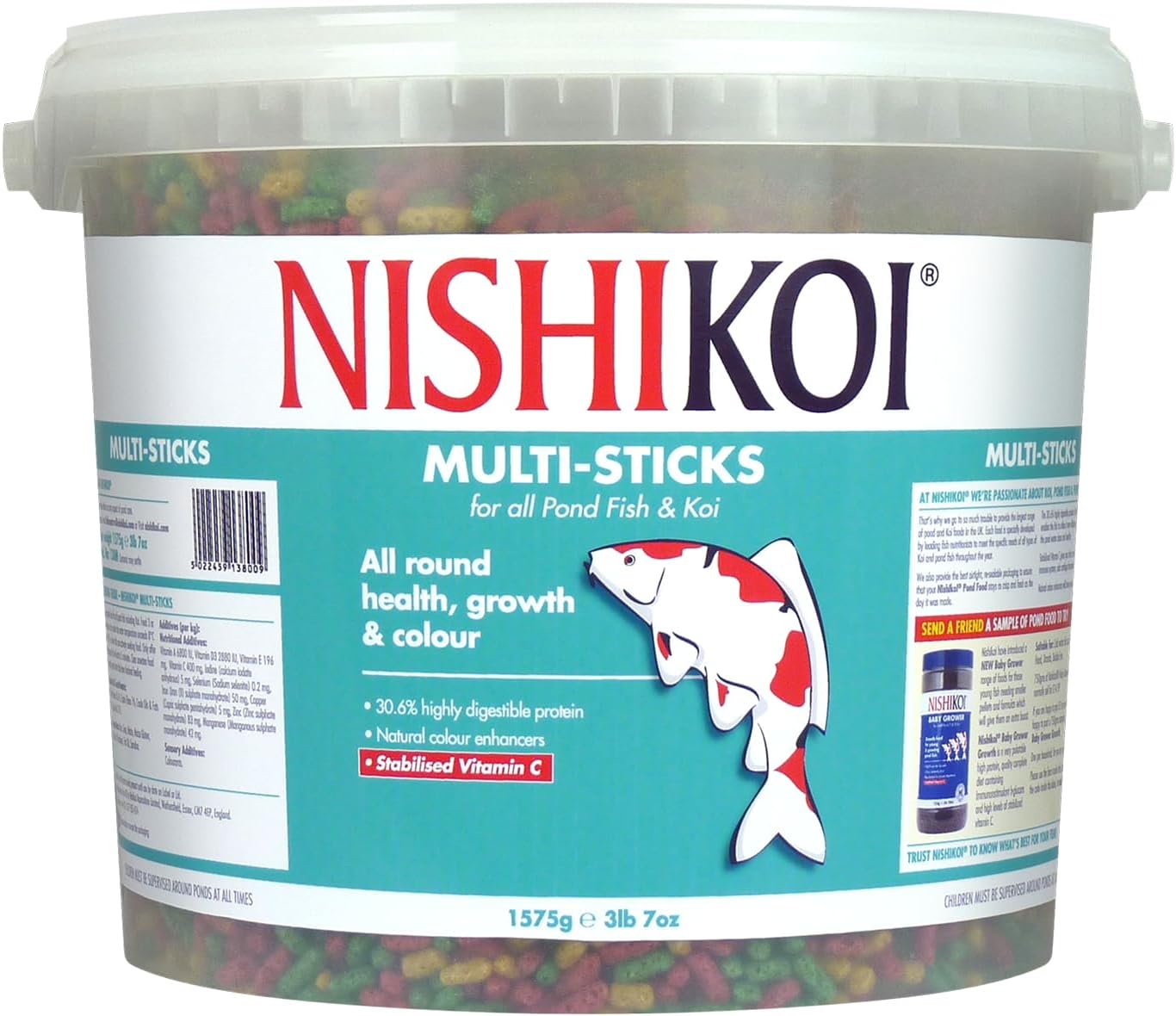 Nishikoi Multi-Sticks Complete Food for Koi and Pond Fish - 1575g