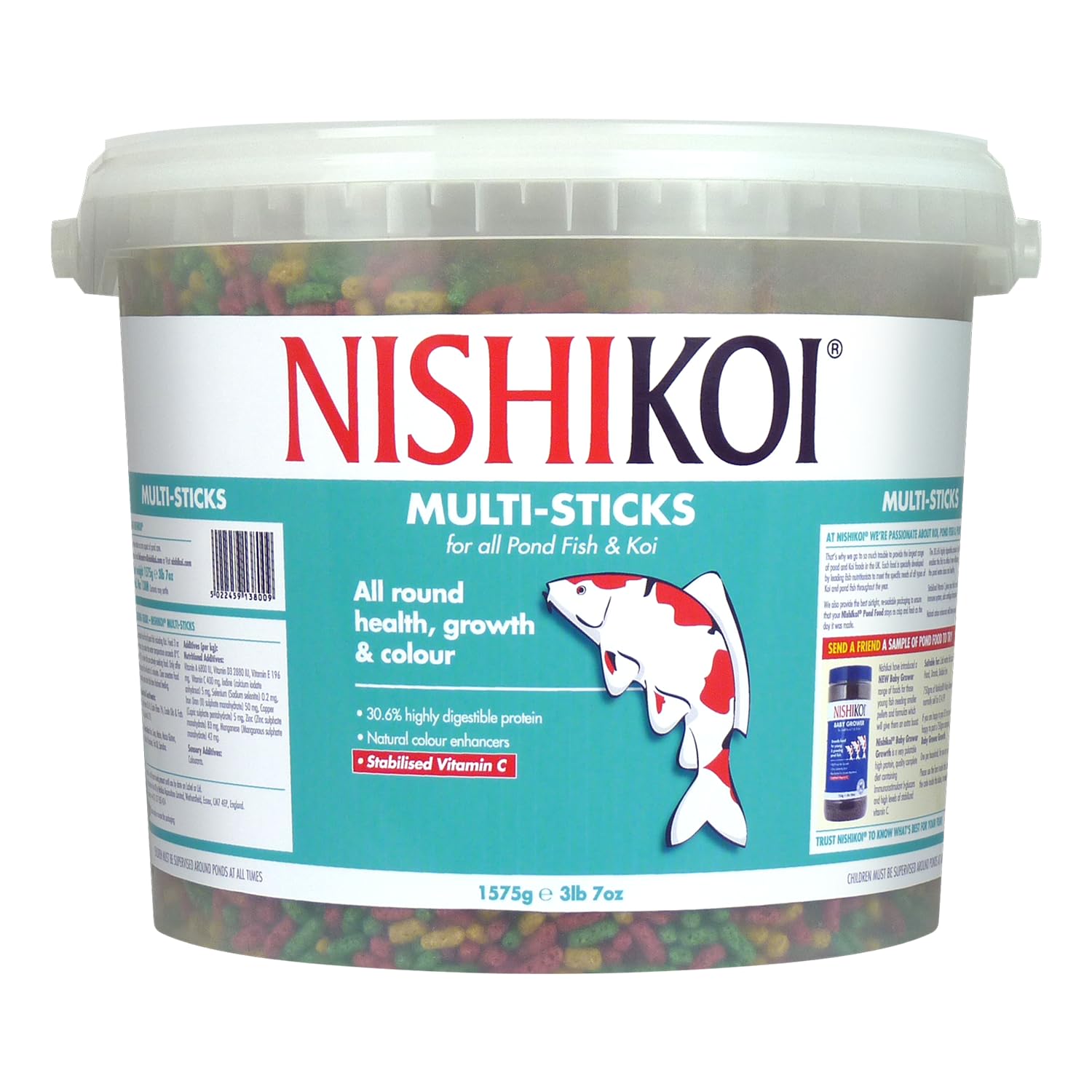 Nishikoi Multi-Sticks Complete Food for Koi and Pond Fish - 1575g