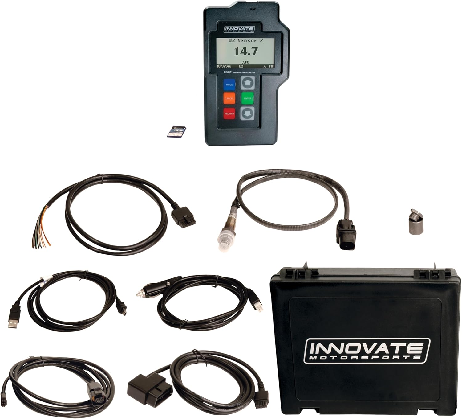 Innovate Motorsports 3806 LM-2 Digital Air/Fuel Ratio Wideband Meter (1 O2 Sensor) and OBD-II Scan Tool