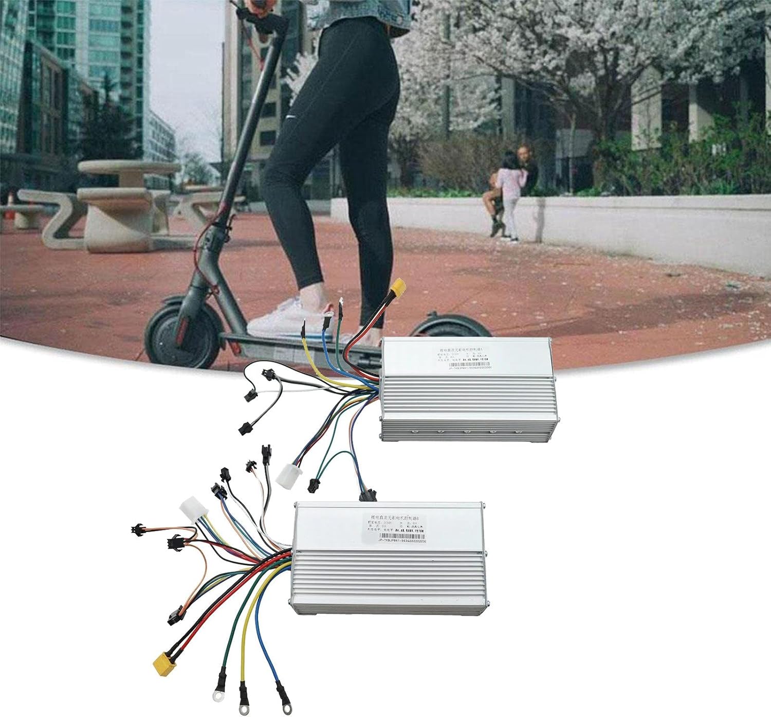 1Set Replacement Parts Accessories for JP 60V 50A DC Brushless Controller Dual Motor for Electric Scooter E Bike Brushless Controller, silver