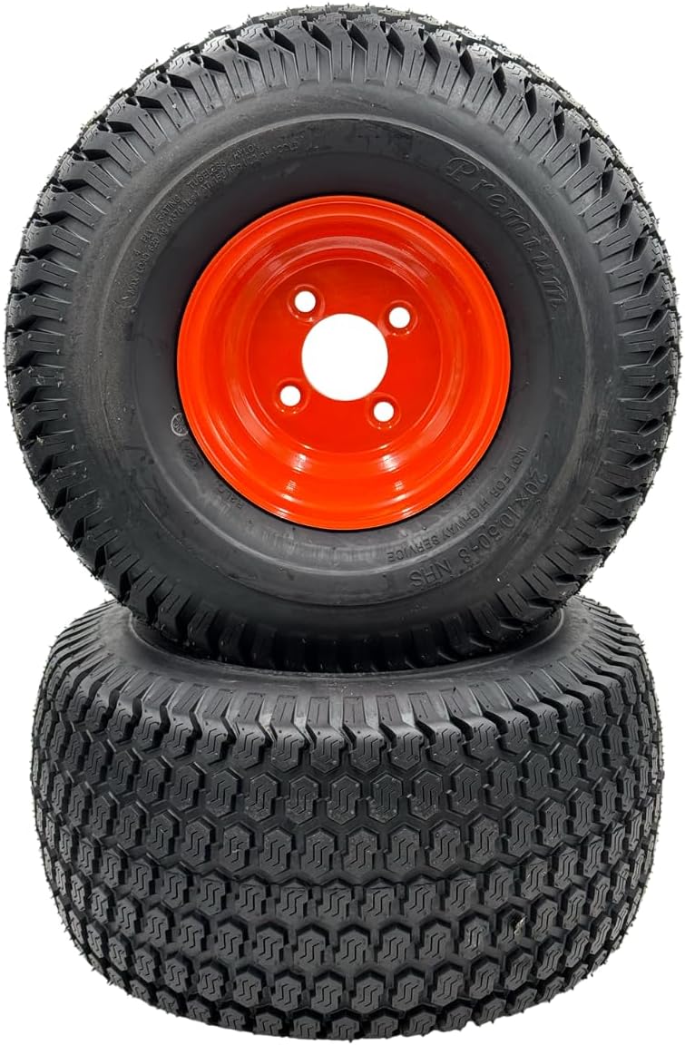 Set of 2-20x10.50-8 Super Turf Wheel Assembly