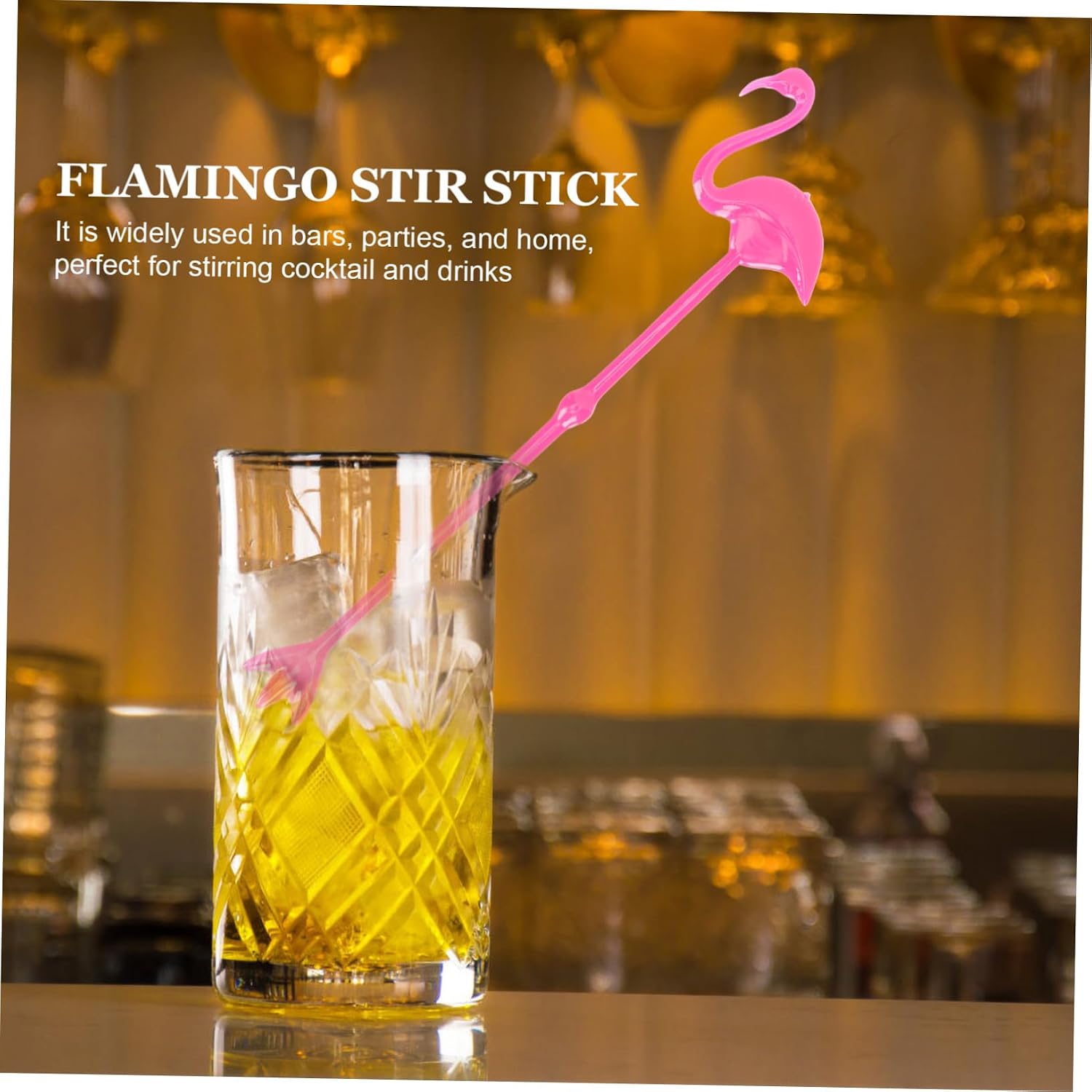 12pcs Flamingo Stirring Stick Burger Sticks Coffee Juice Swizzle Sticks Sandwich Sticks Ice Drink Stirrers Drinks Mixing Sticks Coffee Mixing Spoons Plastic Dessert Glass